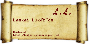 Laskai Lukács névjegykártya